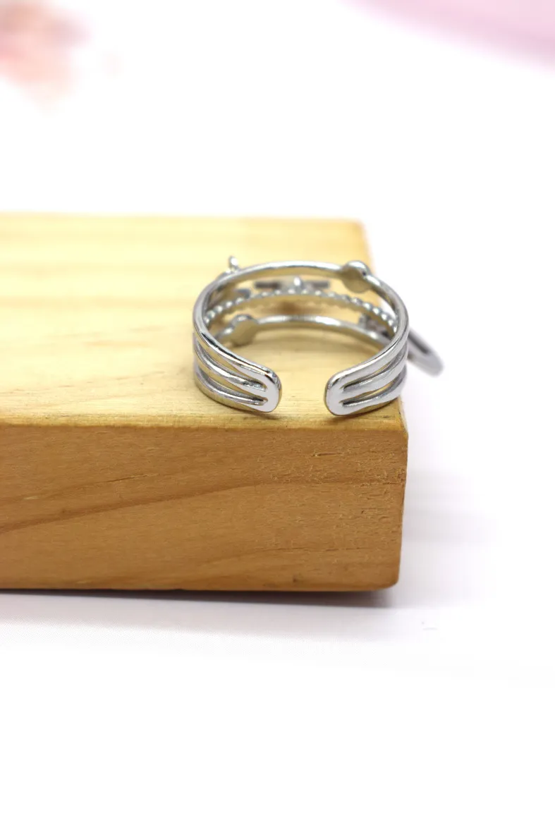 Charm-Ring aus Edelstahl