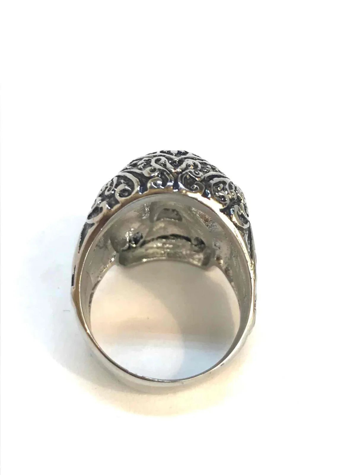 Mexican skull steel ring